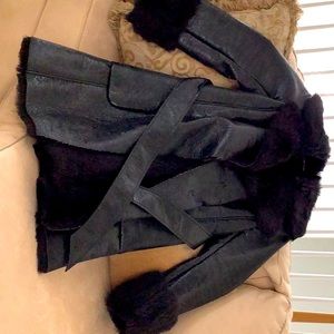 Armani Exchange belted coat